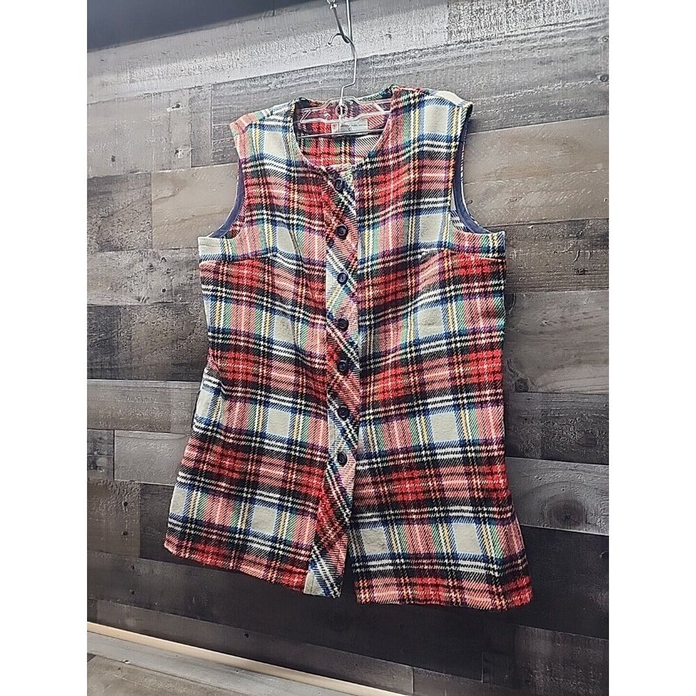Vintage Sears Red Plaid Women's 16 Vest GrandmaCore Geek